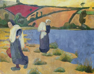 Lavanderas en el río Laita, cerca de Pouldu, 1892